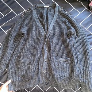 Gray cardigan